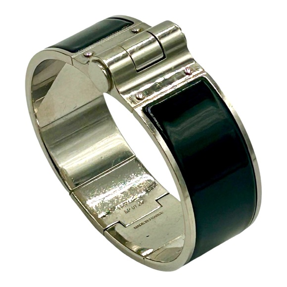 Hermès Enamel Charniere Uni Wide Hinged Bracelet - Picture 6 of 11